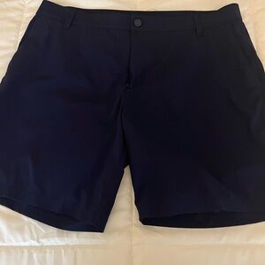 RHONE Dark Blue Flat Front Shorts